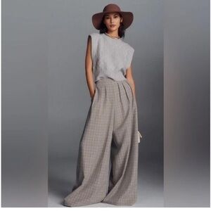 Corey Lynn Calter Plaid Wide-Leg Pants Sz M. Excellent condition!